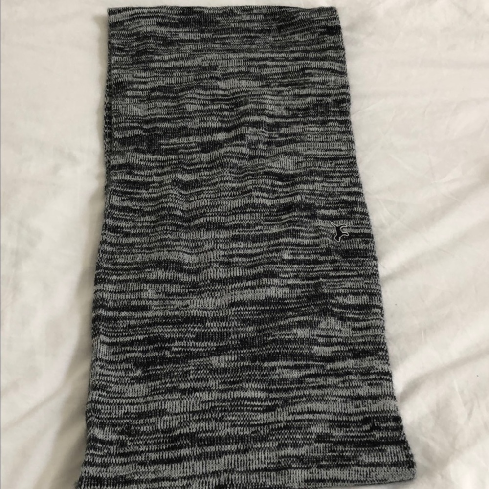 VS pink infinity scarf and beanie